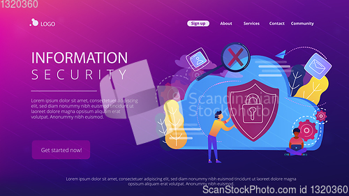 Image of Cloud computing securityconcept landing page.