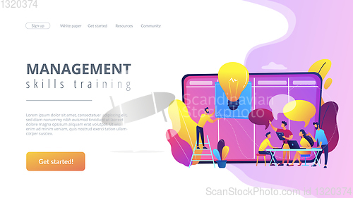 Image of Managers workshop concept landing page.