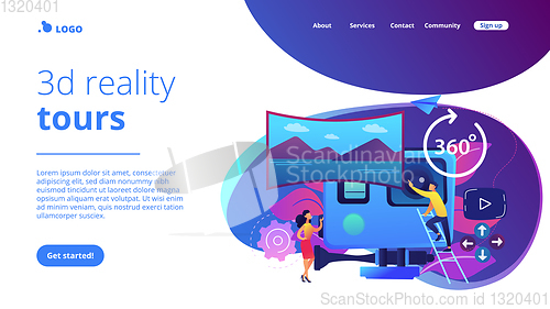 Image of Virtual tour concept landing page.