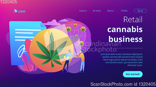 Image of Distribution of hemp products concept landing page.