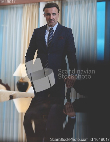 Image of corporate business man portrait at luxury office