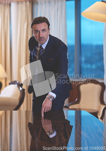 Image of corporate business man portrait at luxury office