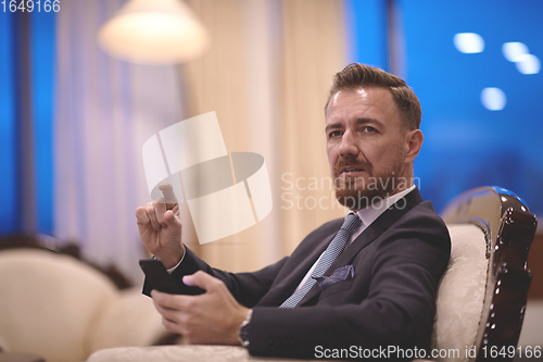 Image of corporate business man portrait at luxury office