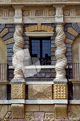 Image of window  and  castle