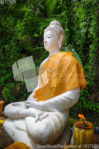 Image of Buddha statue in jungle, Wat Palad, Chiang Mai, Thailand