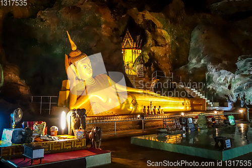 Image of Buddha in Wat Suwan Kuha temple, Thailand