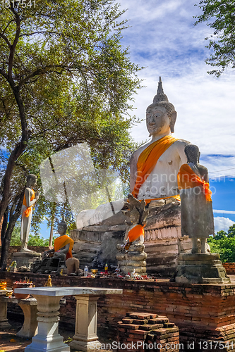 Image of Buddha statue, Wat Lokaya Sutharam temple, Ayutthaya, Thailand