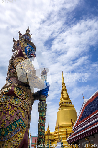 Image of Yaksha statue, Grand Palace, Bangkok, Thailand