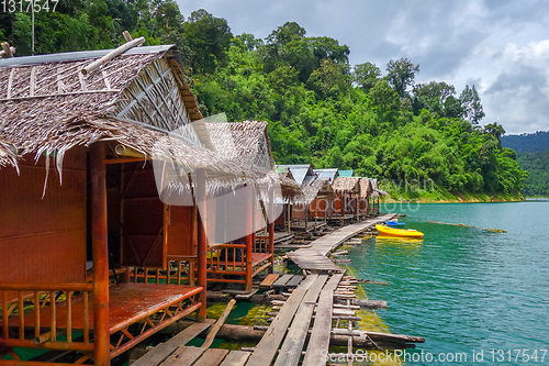 Image of Floating village in Cheow Lan Lake, Khao Sok, Thailand