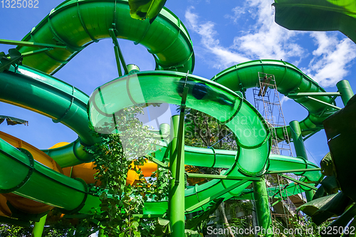 Image of Water slides in aquapark