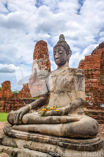 Image of Buddha statue in Wat Mahathat, Ayutthaya, Thailand