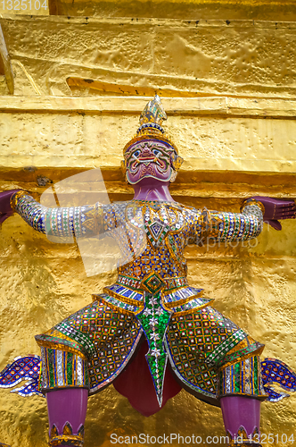 Image of Yaksha statue, Grand Palace, Bangkok, Thailand