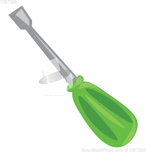 Image of A handheld screwdriver vector or color illustration