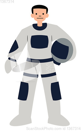 Image of Astronaut character vector illustration on a white background