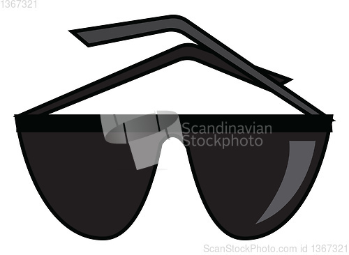 Image of A black glasses, vector color illustration.