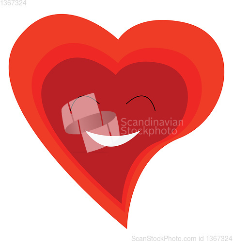 Image of A heart in love vector or color illustration