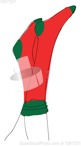 Image of Human feet in an upright position vector or color illustration