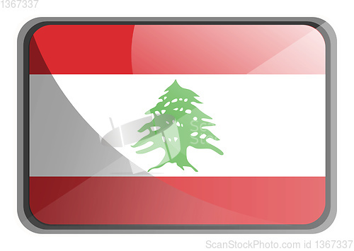 Image of Vector illustration of Lebanon flag on white background.