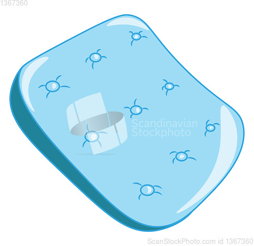 Image of A blue mattress vector or color illustration