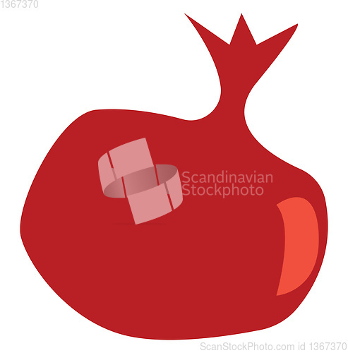 Image of A huge red garnet vector or color illustration