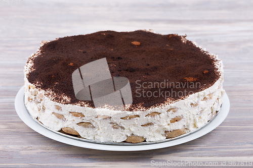 Image of sweet homemade cake vintage background