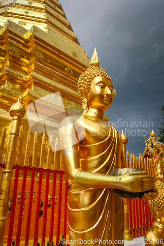 Image of Golden buddha, Wat Doi Suthep, Chiang Mai, Thailand