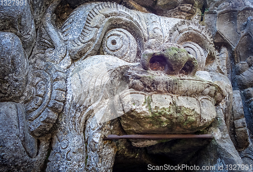 Image of Goa Gajah elephant cave entrance, Ubud, Bali, Indonesia