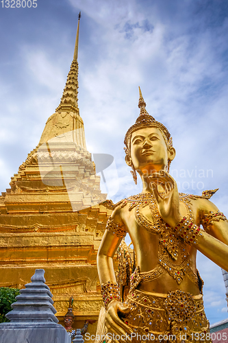 Image of Kinnara golden statue, Grand Palace, Bangkok, Thailand