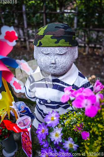 Image of Jizo statue at Zojo-ji temple, Tokyo, Japan