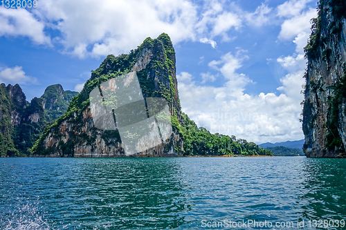 Image of Cheow Lan Lake cliffs, Khao Sok National Park, Thailand