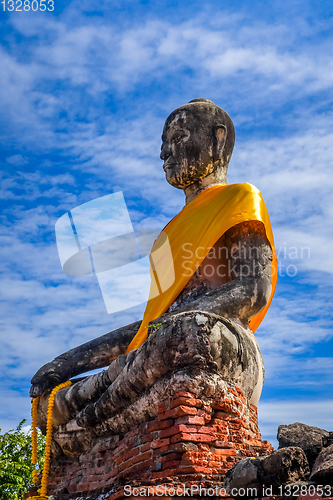 Image of Buddha statue, Wat Lokaya Sutharam temple, Ayutthaya, Thailand