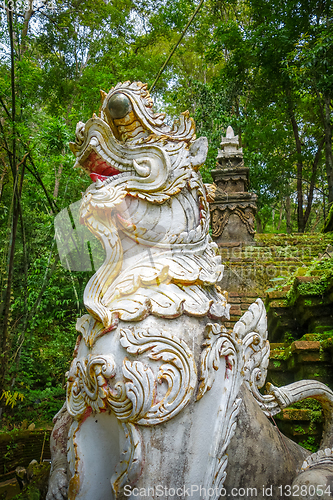 Image of White statue in Wat Palad temple, Chiang Mai, Thailand