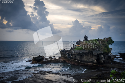 Image of Pura Tanah Lot temple at sunset, Bali, Indonesia