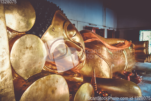 Image of Buddha statue in Wat Phra Singh temple, Chiang Mai, Thailand