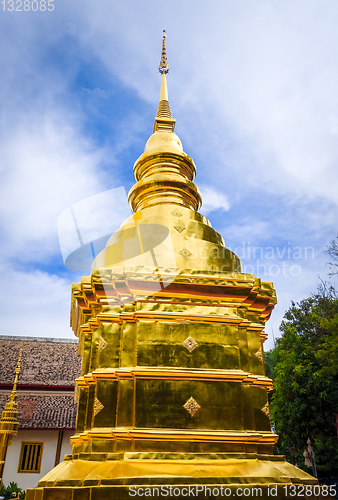 Image of Wat Phra Singh golden stupa, Chiang Mai, Thailand