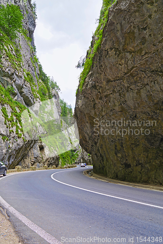 Image of Road through mountain canyon