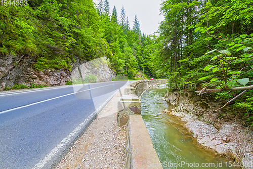 Image of Road near river in Bicaz Gorge