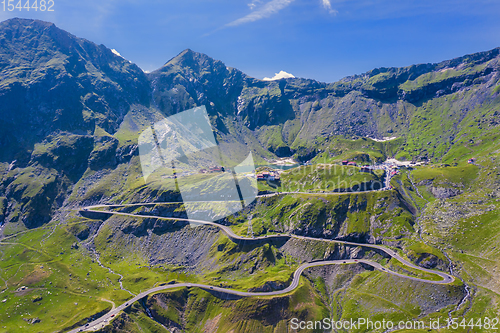 Image of Summer road climbing the mountain