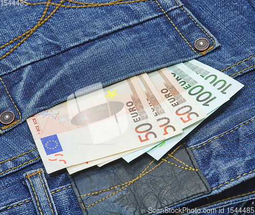 Image of Money in jeans pocket