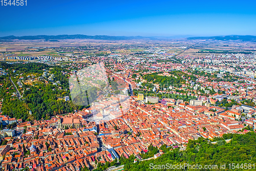 Image of Aerial view of Brasov city