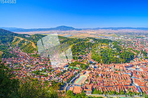 Image of Old city of Brasov aerial view