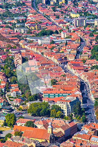 Image of Aerial view in summer of old city