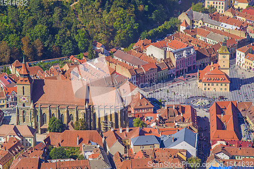 Image of Aerial view of Brasov dowtown