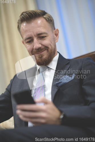 Image of corporate business man portrait at luxury office