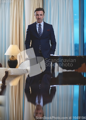 Image of corporate business man portrait at luxury office