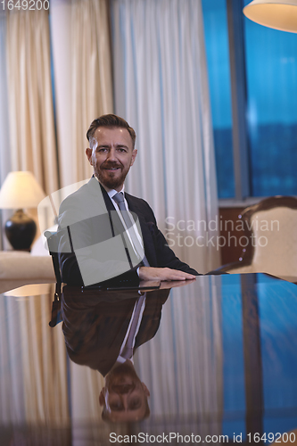 Image of corporate business man portrait at luxury office