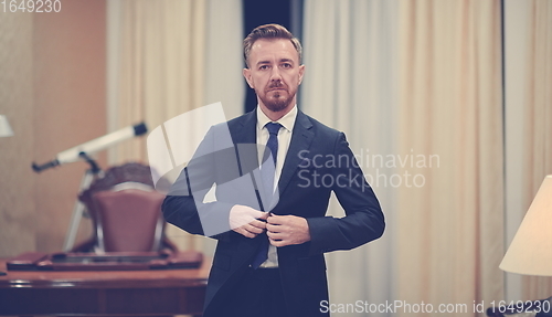 Image of corporate business man portrait at luxury office