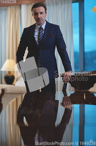 Image of corporate business man portrait at luxury office