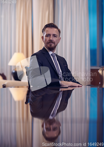 Image of corporate business man portrait at luxury office