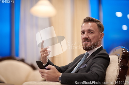 Image of corporate business man portrait at luxury office